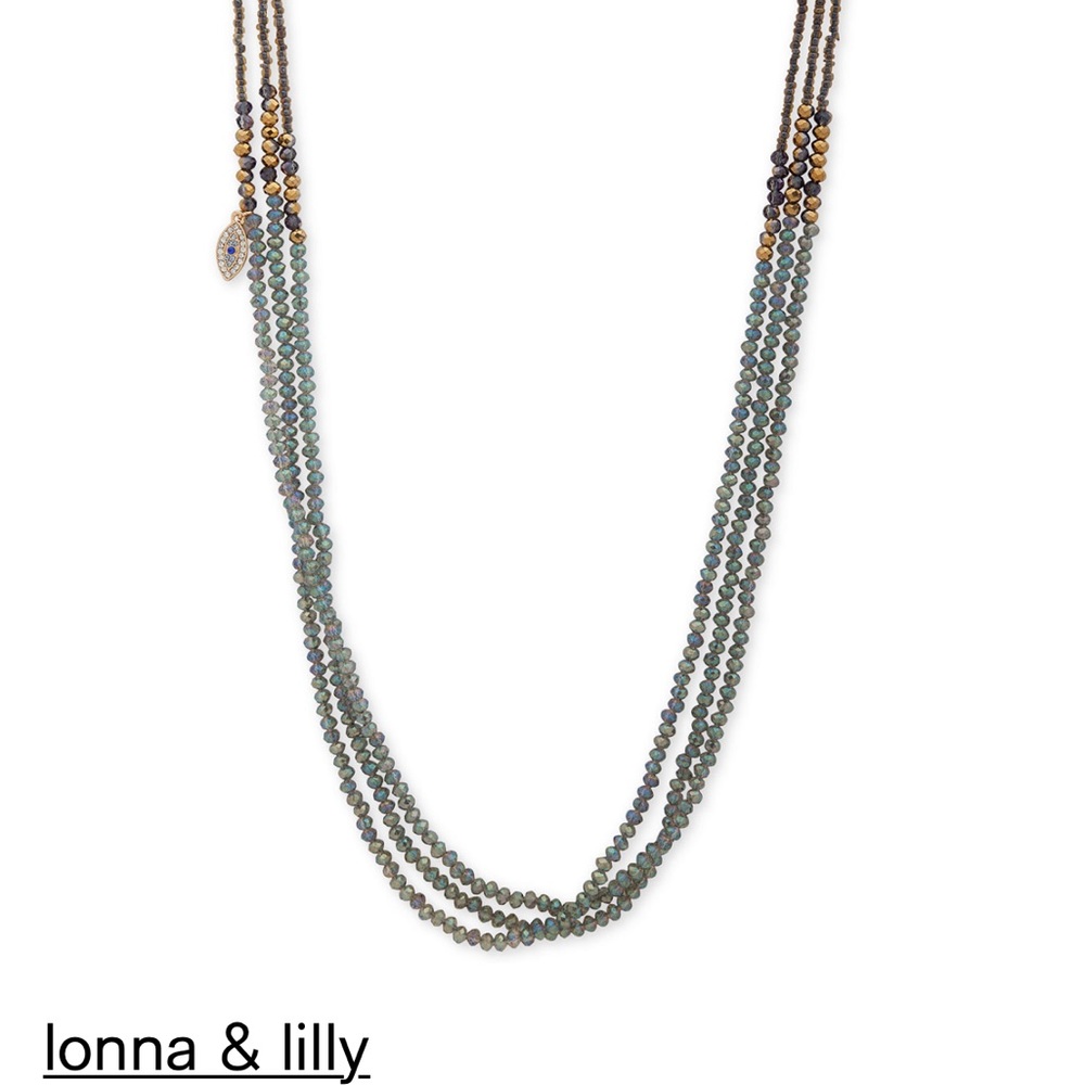 36 inch triple strand beaded chain